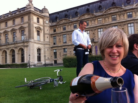 Pouring Champagne in the Tuilleries, Paris